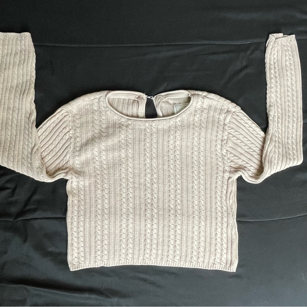 Vintage Express Cropped Knit Sweater